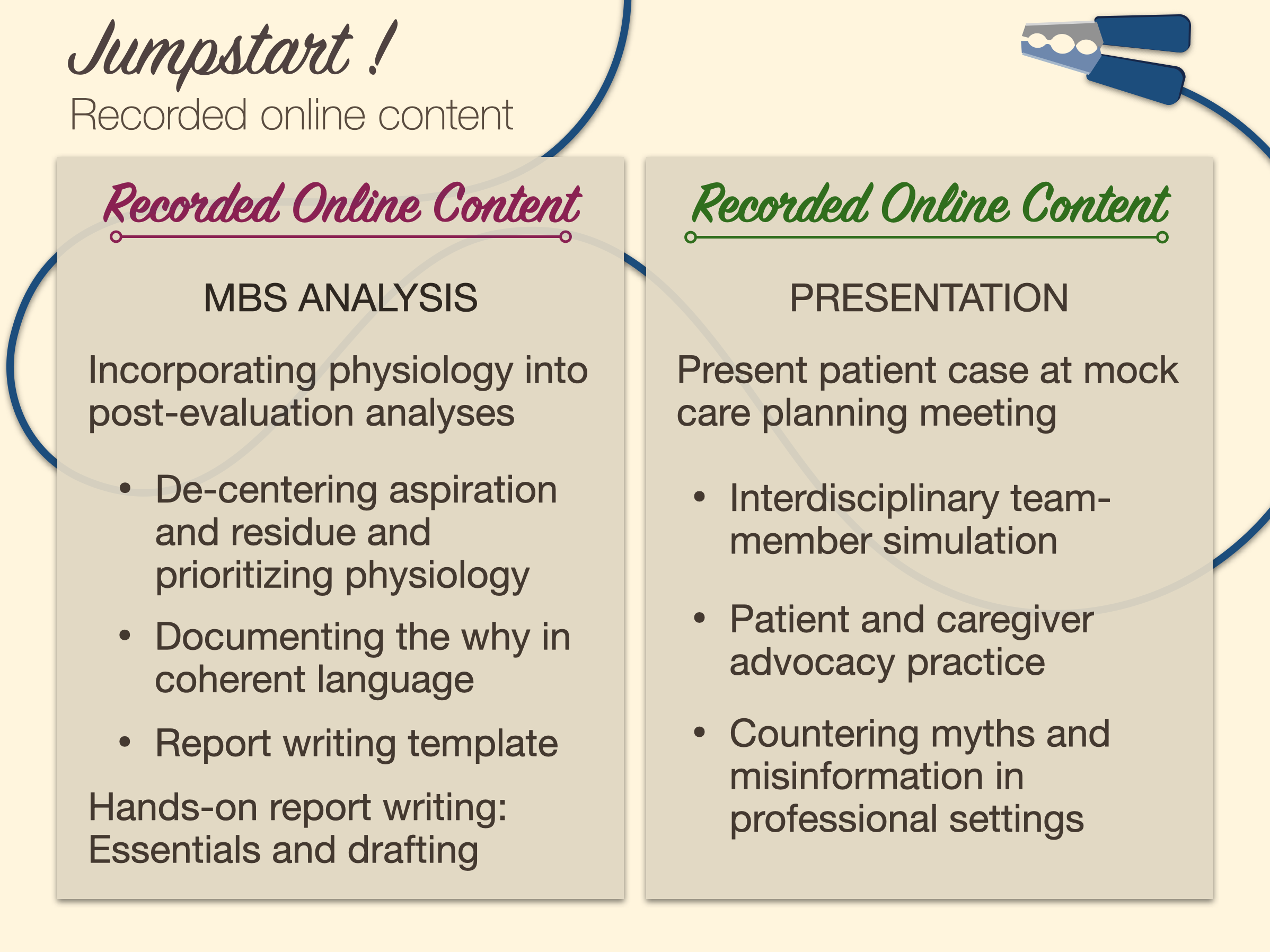 Original Jumpstart recorded online curriculum graphic